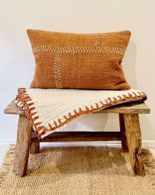 Cotton Stitched Edge Throw