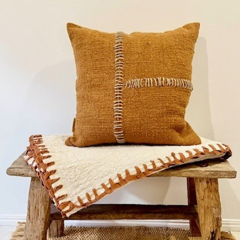 Square Stitch Cotton Cushion