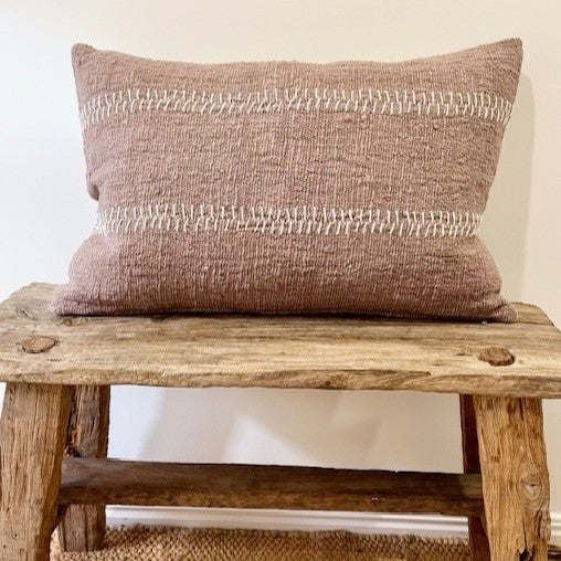 Lumbar Stitch Cotton Cushion
