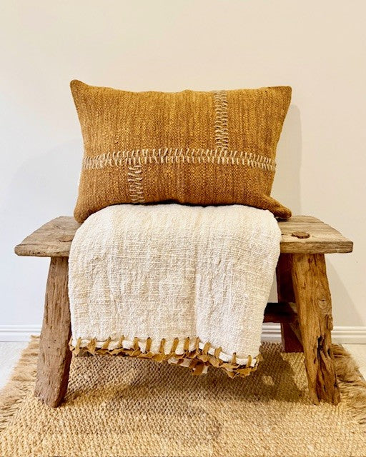 Cotton Stitched Edge Throw