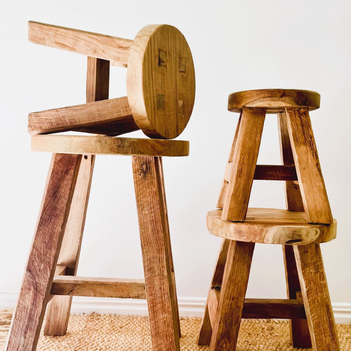 Round Teak Stool
