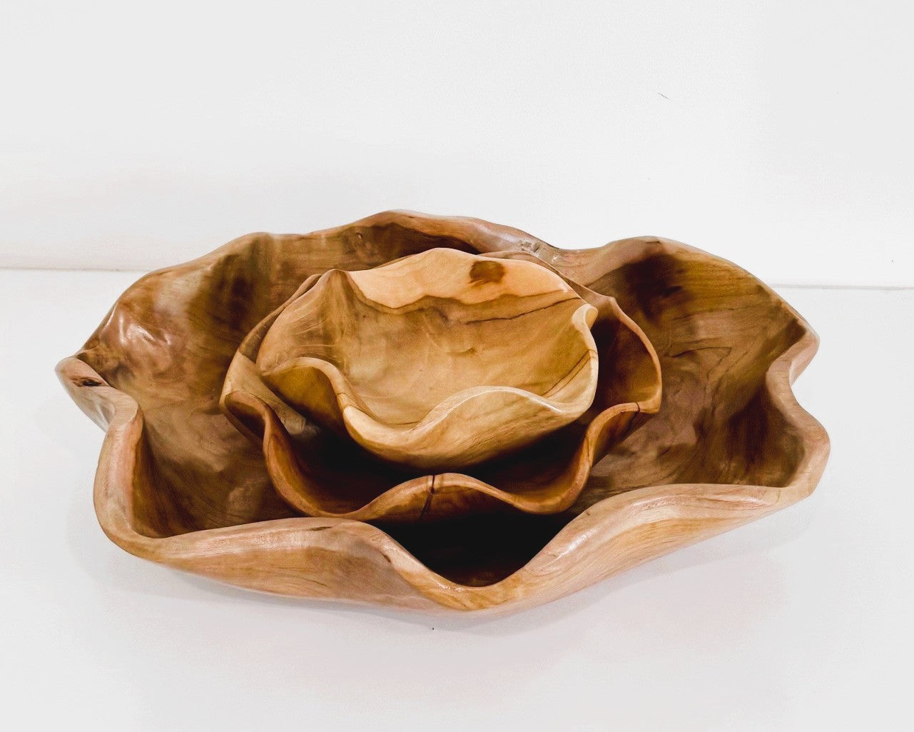 Wave Teak Bowl