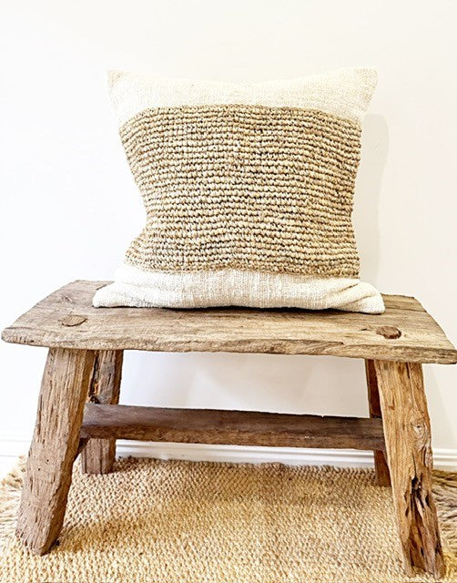 Raffia & Cotton Cushion