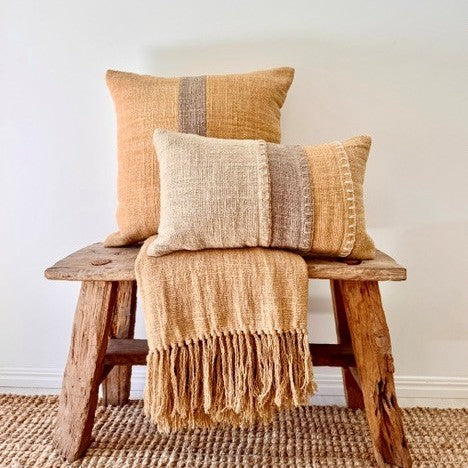 Golden Sand Tassel Throw