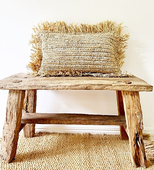 Raffia Lumbar Cushion