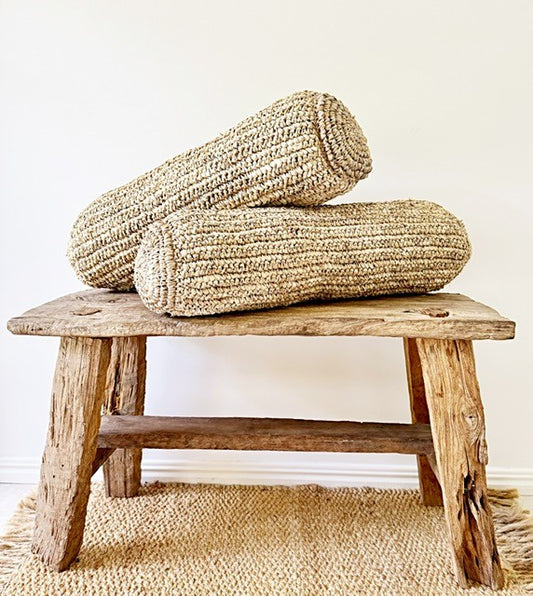 Raffia Bolster Cushion