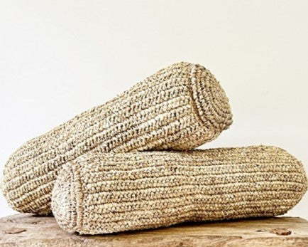 Raffia Bolster Cushion