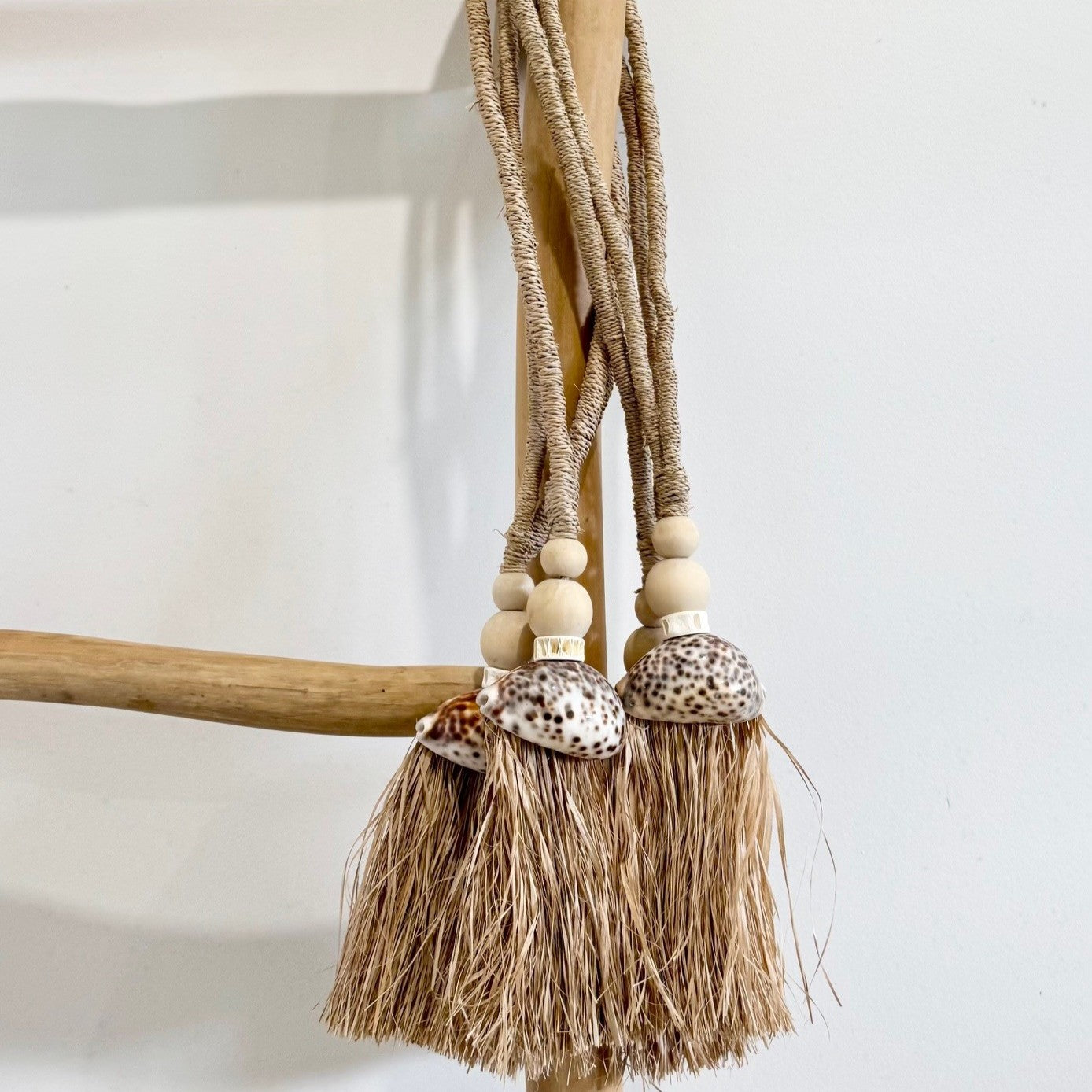 Brown Cowry Shell Tassel