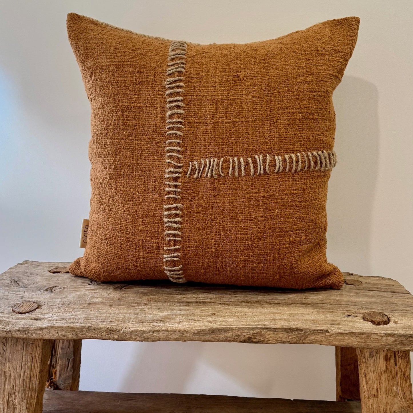 Square Stitch Cotton Cushion