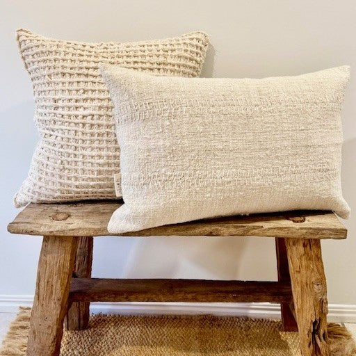 Lumbar Stitch Cotton Cushion