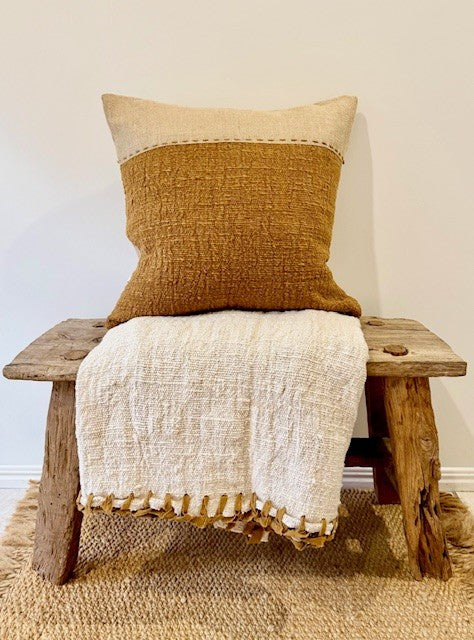 Square Stitch Cotton Cushion